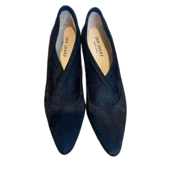 Jon Josef Black Velvet & Suede Heel - Picture 5 of 6